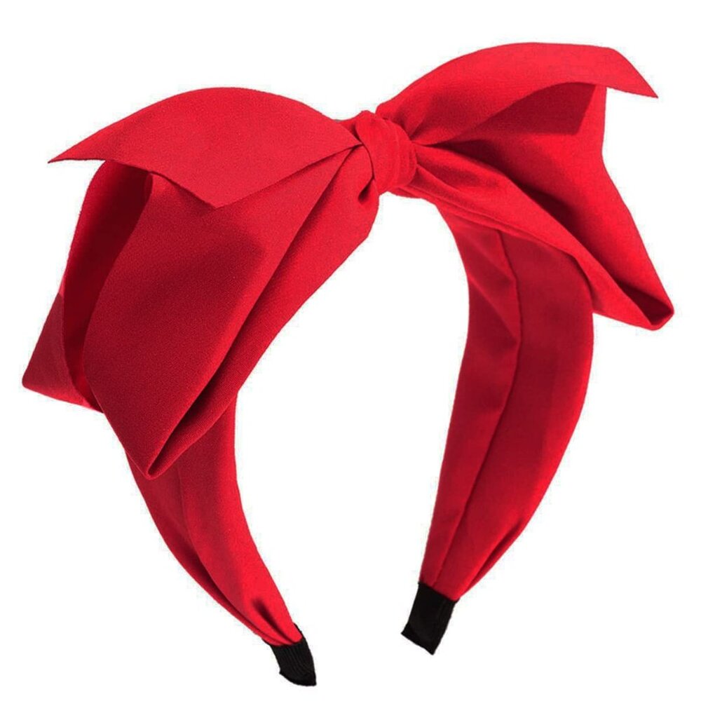 Big Bow Headbands for Women - Cute Red Bowknot Headbands Halloween Cosplay Chris